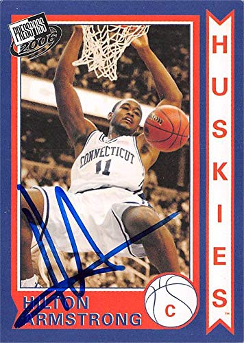 Hilton Armstrong Autographed UCONN Basketball Card 2006 Rookie - Collectible for Fans
