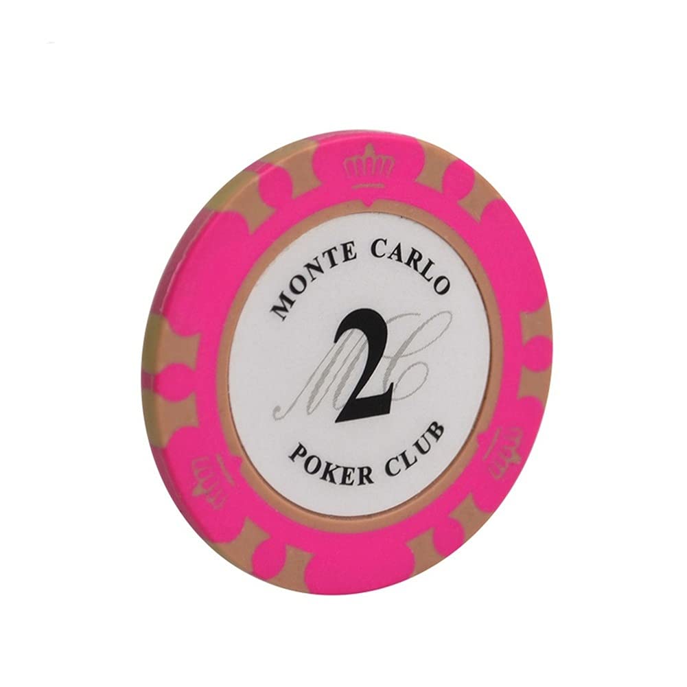 Premium Clay Poker Chips Set - 25pcs Casino Texas Hold'em Chips with Metal Core for Poker Nights, Home Games & Casino-Themed Parties (Monte Carlo Style, Crown Design, Multiple Colors Available) - Perfect for Poker Tournaments, Game Nights & Gifts