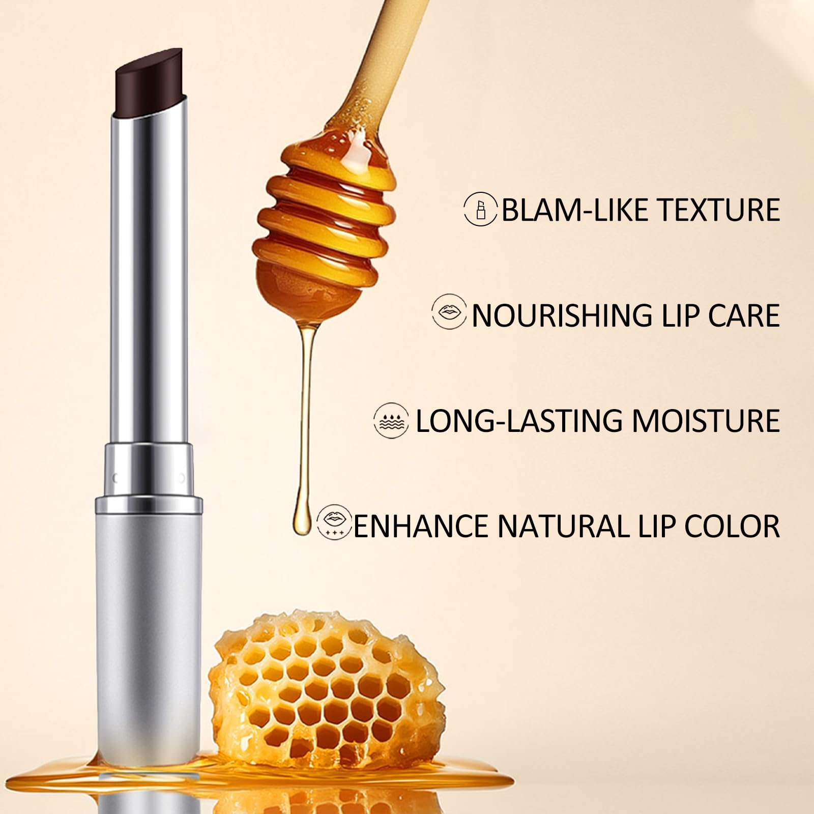 Erinde 2PCS Tinted Lip Balm - Hydrating Natural Glossy Lipstick with Sheer Lightweight Color, Moisturizing Lip Care for Dry Lips Repair | Perfect for Daily Makeup, Natural Look & Lip Treatment