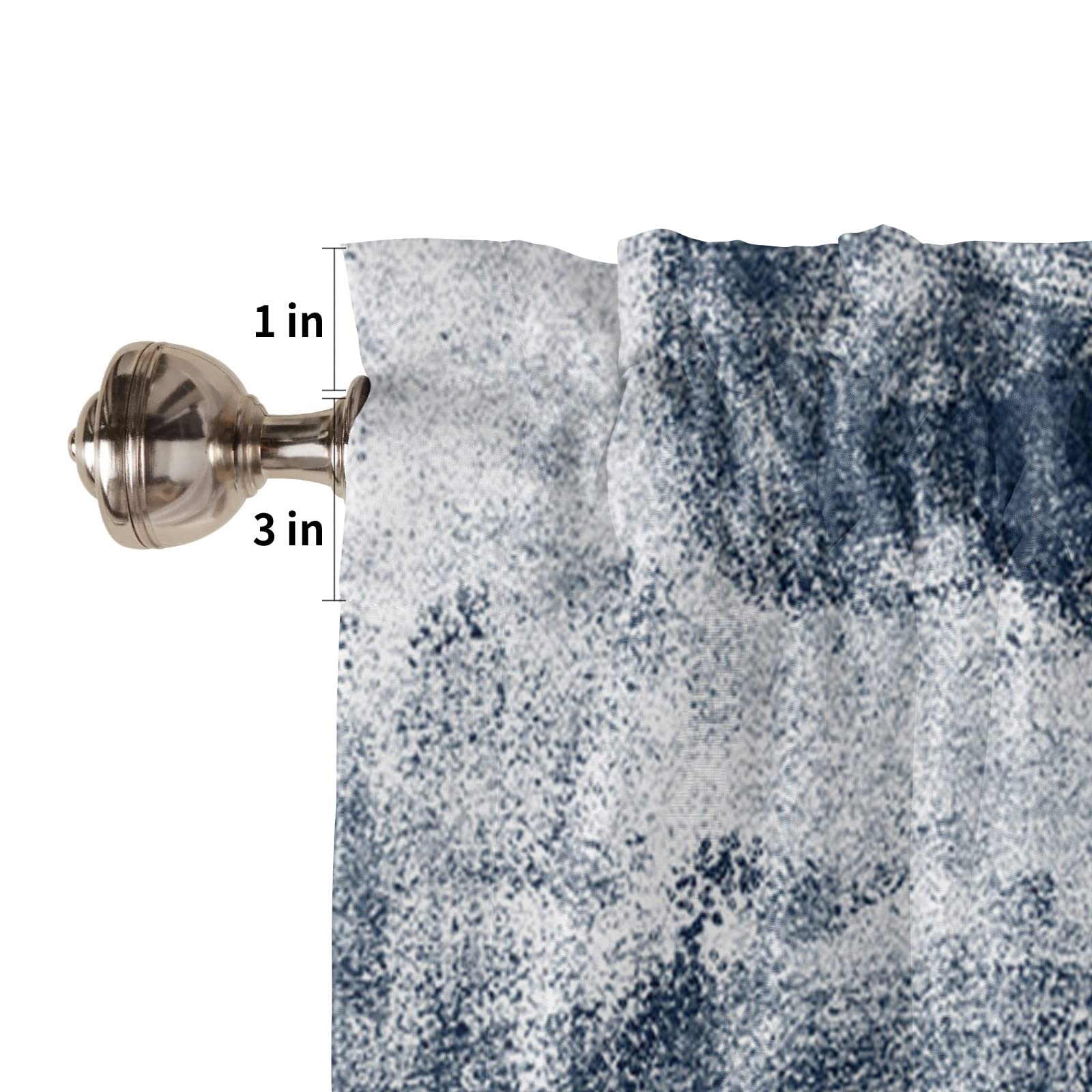 Blue Grey Kitchen Curtains 63