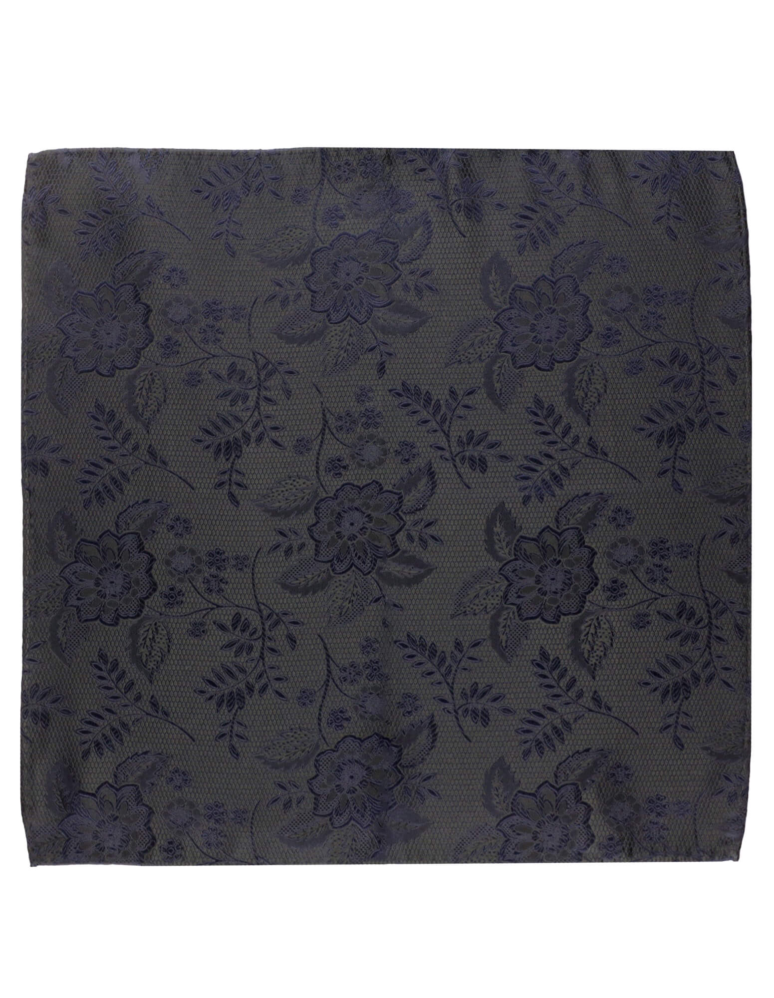 DÉCLIC Kontur Navy Pocket Square - Classic Men's Silk Handkerchief for Suits, Weddings & Formal Events