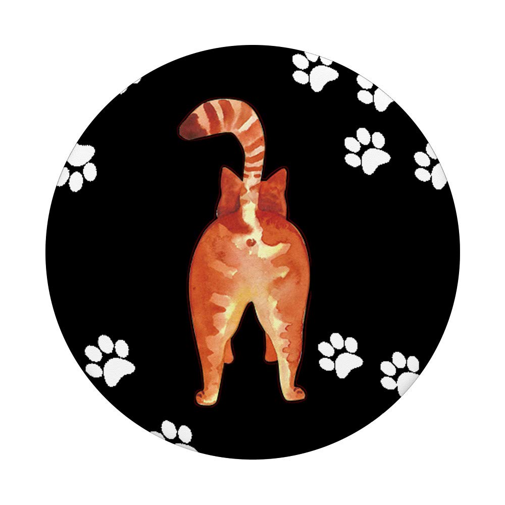 Funny Cat Butt PopSockets PopGrip - Swappable Phone Grip for Sarcastic Cat Lovers | Cute Gift for Cat Owners | Perfect for Phones & Tablets | Great for Office, Home & Travel Use