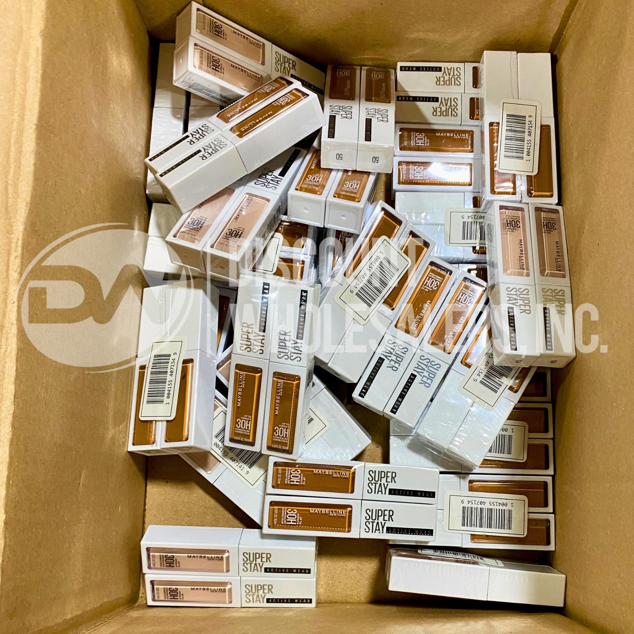Maybelline New York 30H Concealer - 60 Pcs Lot (0.33 Fl Oz Each) - Full Coverage, Long Lasting, Variety Shades for All Skin Tones - Perfect for Makeup Artists, Salons & Everyday Beauty Routine