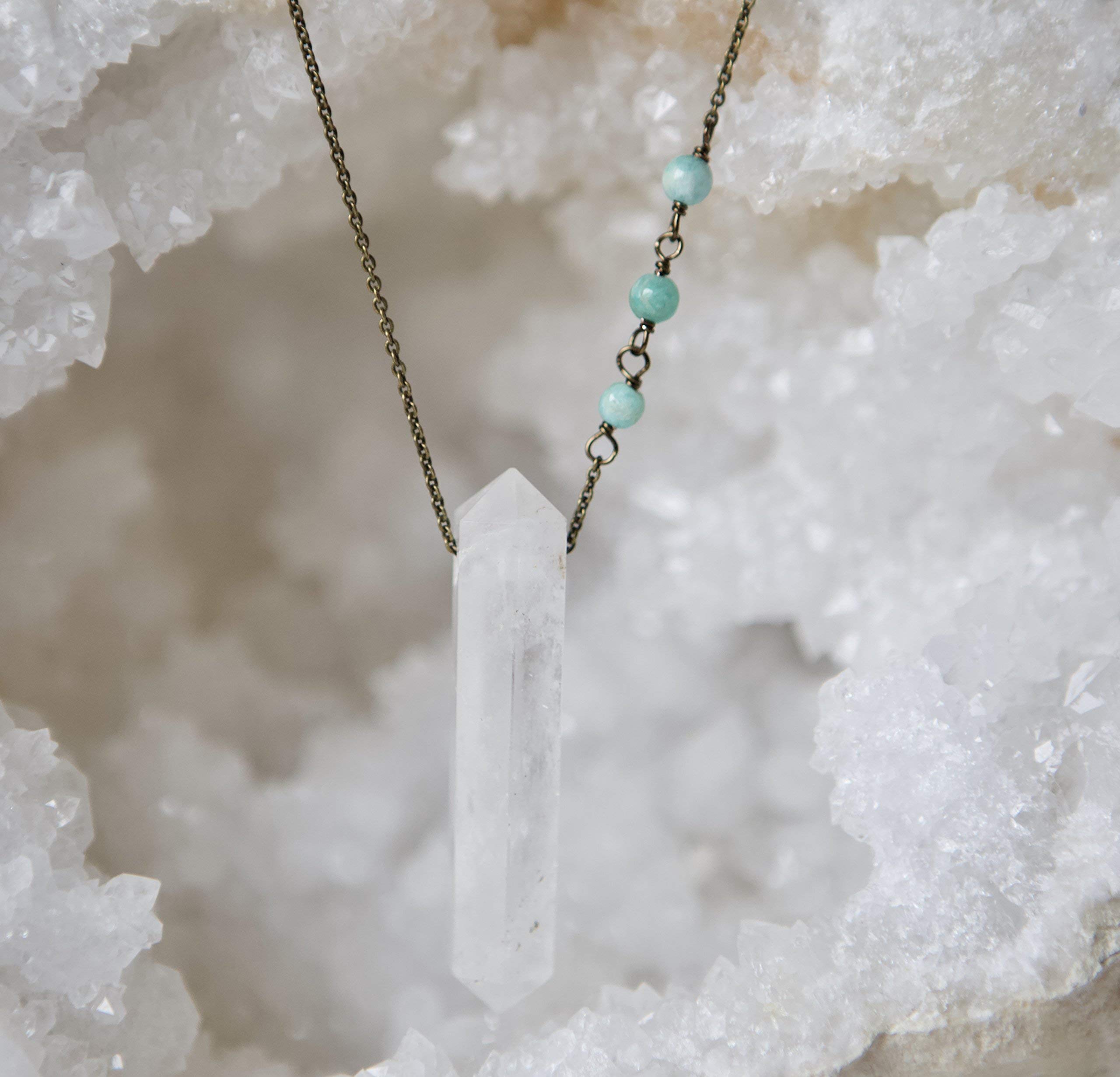 Crystal Quartz Pendant Necklace - 25