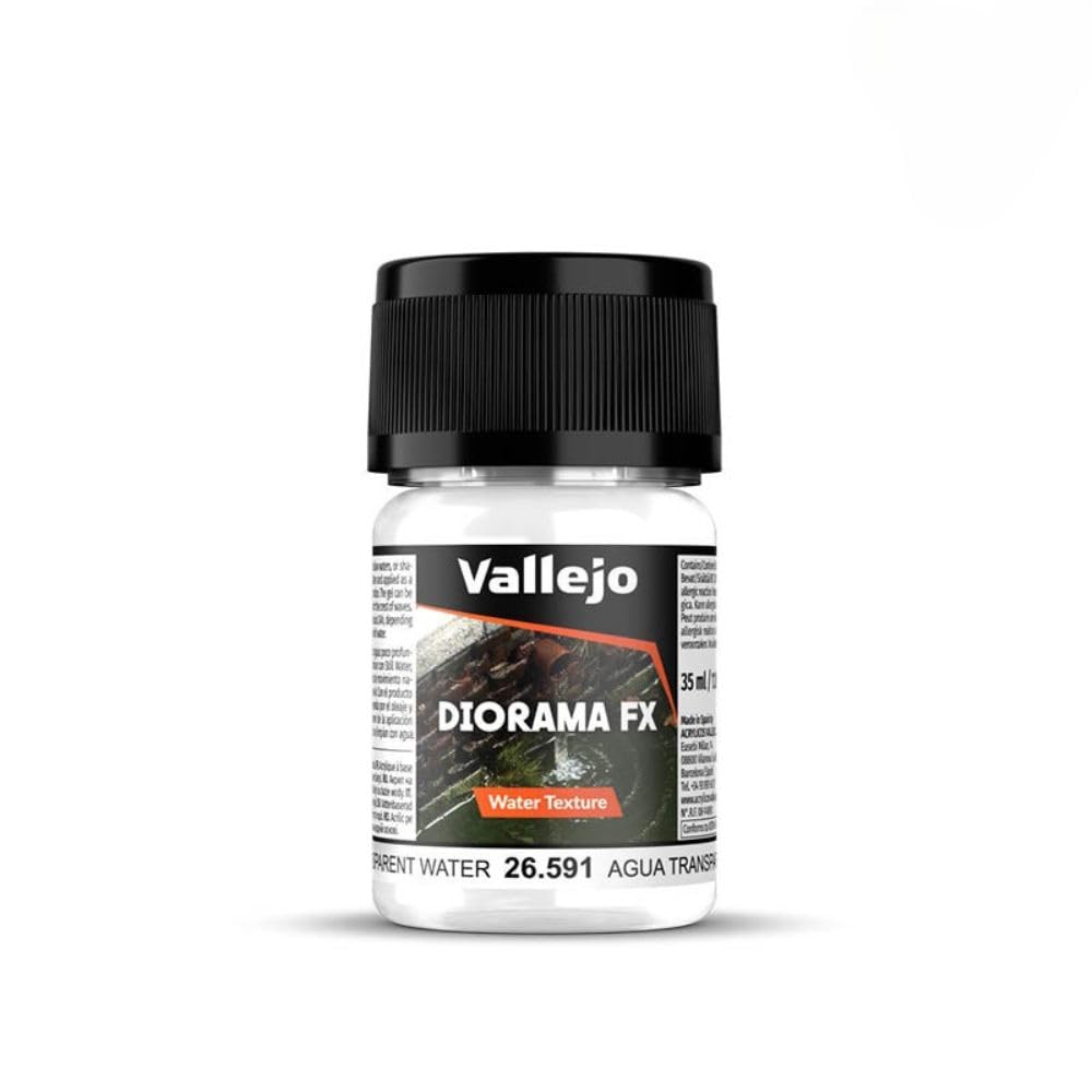Vallejo Diorama FX Transparent Water Textures 35 ml (1.18 fl.oz.) - Perfect for Miniature Scenery and Model Landscapes