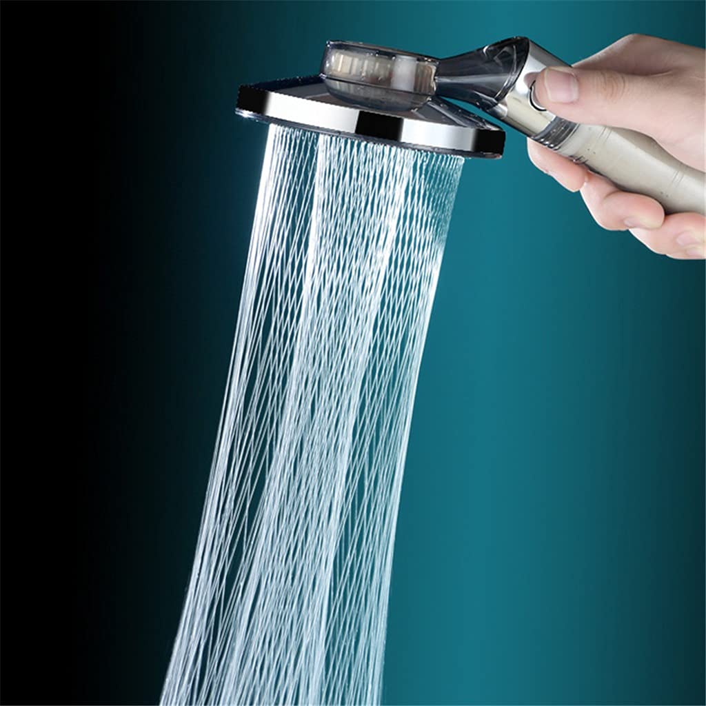 JUTHF High Pressure Shower Head with Turbocharged Spray, On/Off Switch & Replaceable Filter - Water Saving Shower Nozzle for Skin Care & Relaxation - Perfect for Home, Spa, and Gym Use