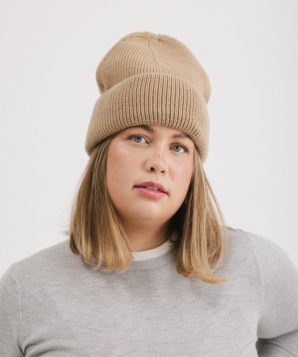 Lou Oversized Knit Beanie - Soft Chunky Winter Hat for Women & Men - Perfect for Cold Weather, Skiing, and Outdoor Activities