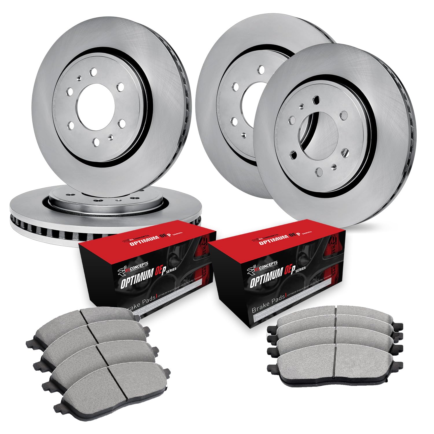 R1 Concepts Premium Front & Rear Brake Pads and Rotors Kit - OE Replacement for 2004-2009 Cadillac SRX - High Performance Braking for City Driving & Highway Safety