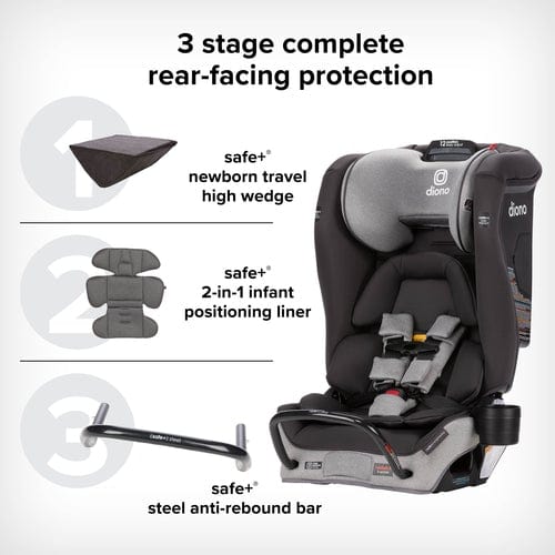 Diono Radian 3RXT Safe+ Convertible Car Seat for Toddlers & Kids - 3-in-1 Rear Facing, Forward Facing & Booster Seat - Perfect for Travel, School Runs & Family Road Trips