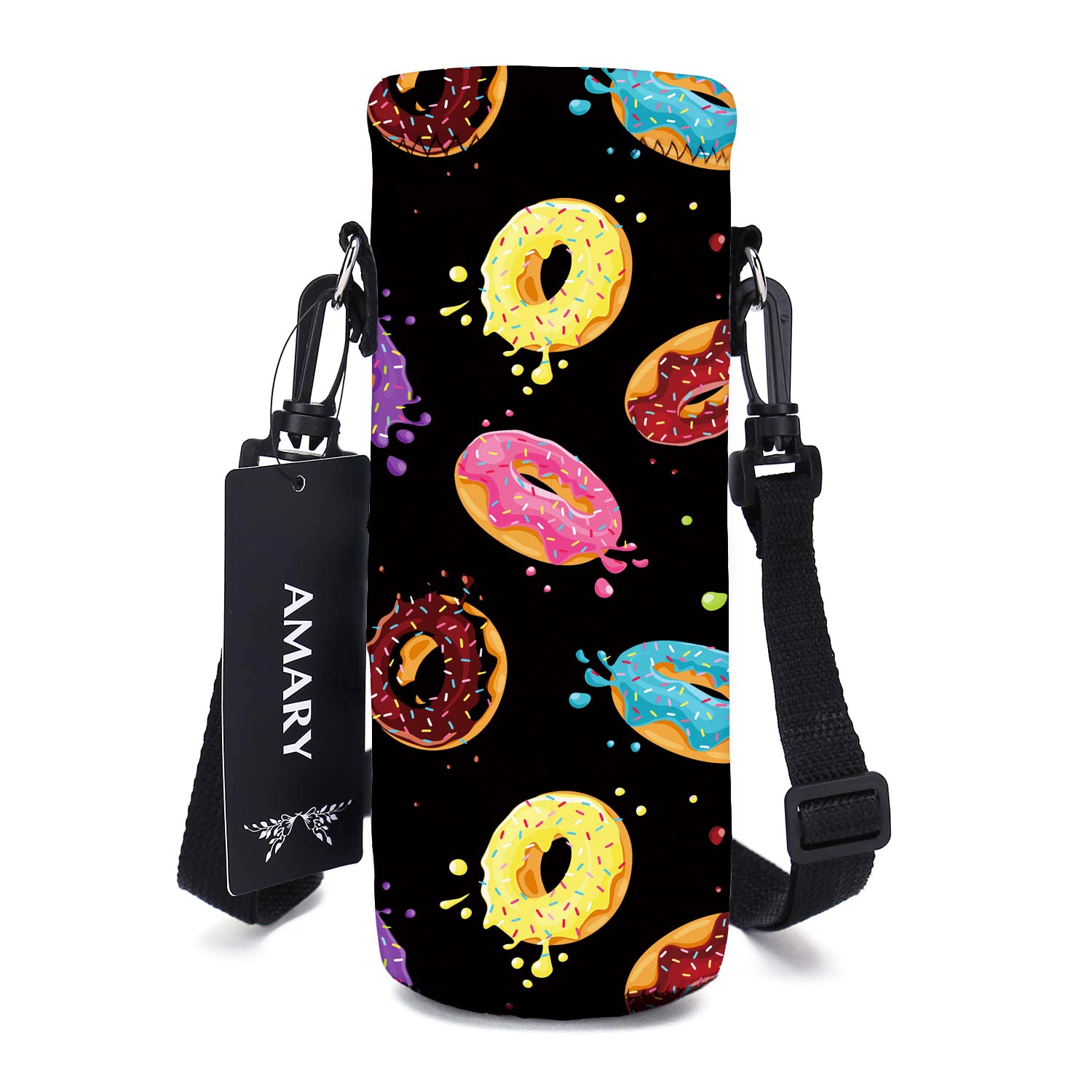 **Amary 750ML Insulated Neoprene Water Bottle Carrier Bag with Adjustable Shoulder Strap – Keeps Drinks Cold/Hot – Fits Stainless Steel, Glass & Plastic Bottles (24OZ) – Perfect for Gym, Hiking, Travel & Work**