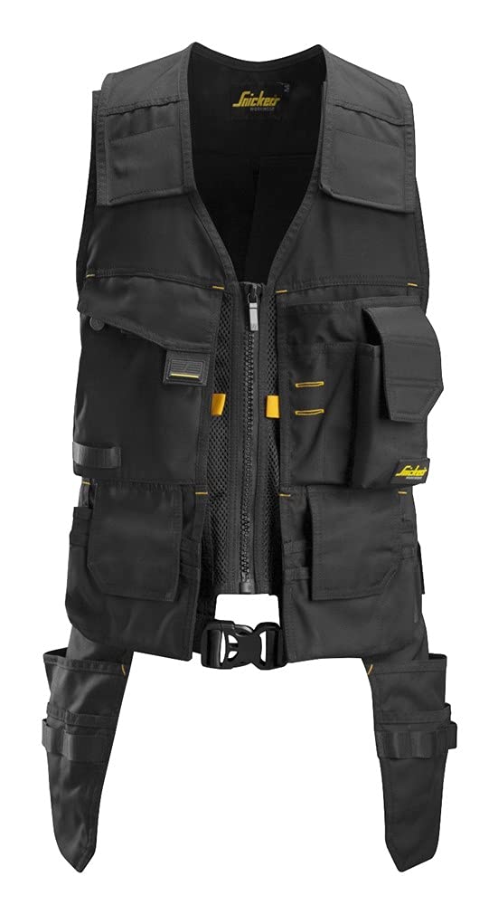 Snickers AllroundWork Tool Vest for Men & Women - Durable Workwear with Multiple Pockets (Size XS) - Perfect for Construction, Landscaping & DIY Projects