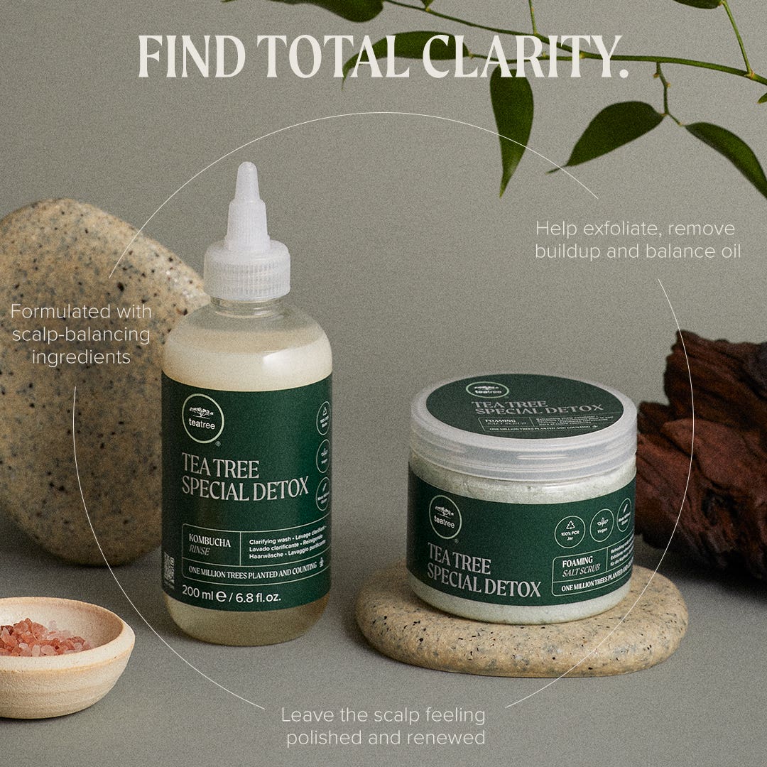 Organic Tea Tree Oil Detox Foaming Salt Scrub for Acne & Blackheads - Deep Cleansing Exfoliator for Face & Body - Perfect for Spa Day & Post-Workout Skincare
