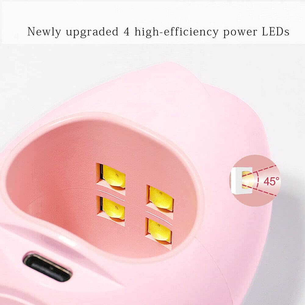 Mini UV LED Nail Lamp - 16W Portable USB Nail Dryer for Gel Polish, Quick-Drying Nail Curing Light for Single Finger - Perfect for Home Manicures & Professional Nail Salons