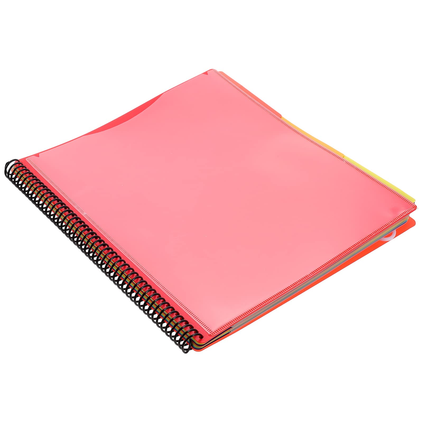Operitacx Coil Notebook Folder - 6-Pack Organizer File Folders for Office, School & Home - Document Storage Holder with Durable Plastic Cover - Perfect for Classifying Papers, Receipts & Important Documents