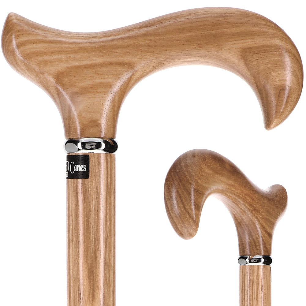 Premium Zebra Wood Derby Walking Cane - Handcrafted Natural Striped Design for Seniors & Mobility Support - Ideal for Hiking, Travel & Everyday Use
