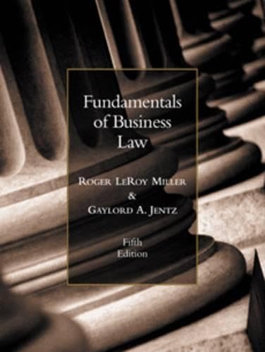 Fundamentals of Business Law Textbook - Essential Guide for Legal Studies & Corporate Compliance | Perfect for Students, Entrepreneurs & Professionals