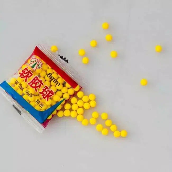 10 Pack 6MM Soft Rubber Bullets for Airsoft Guns - Non-Lethal Training Ammo for Target Practice & Self Defense Scenarios