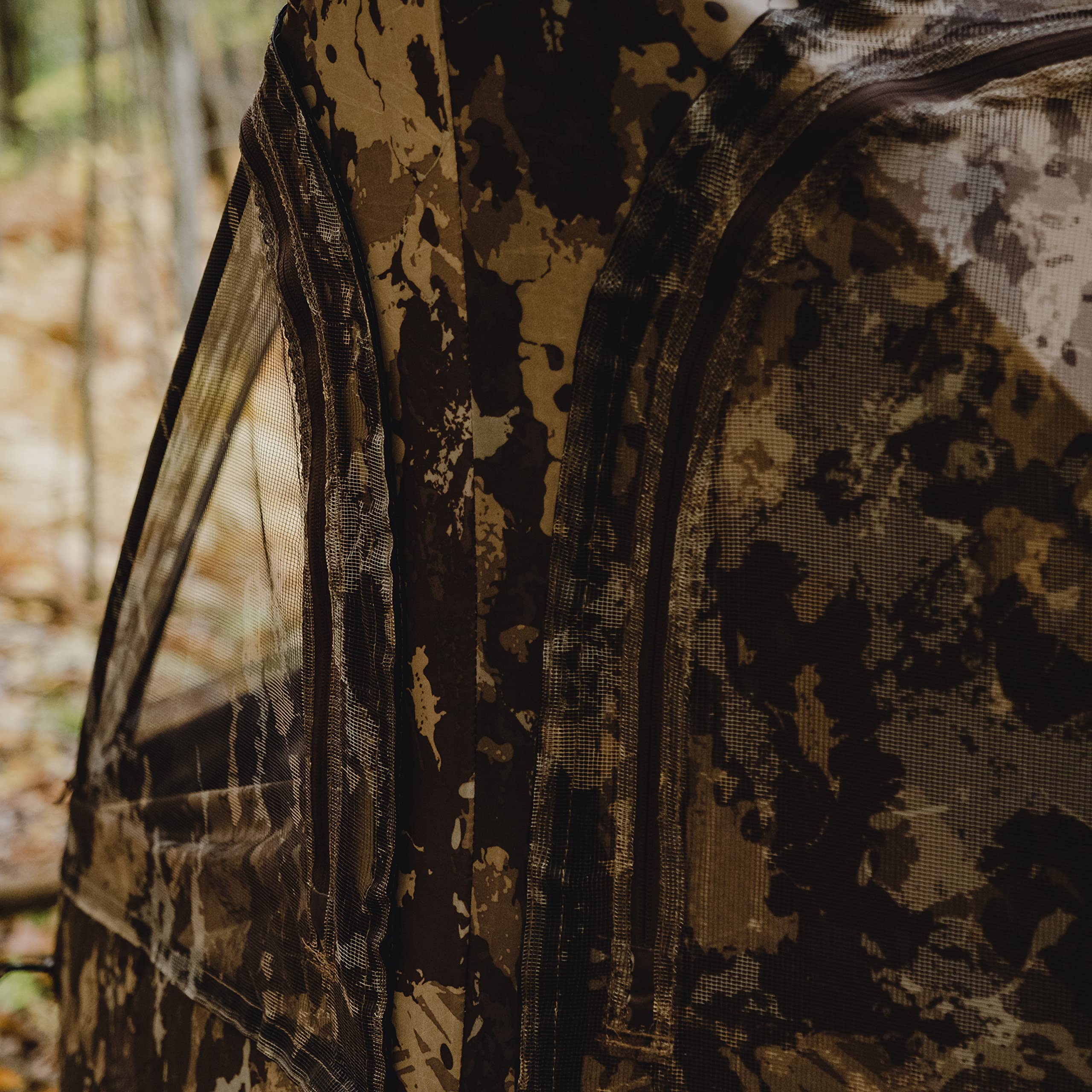 Barronett Blinds Grounder Portable Pop-Up Hunting Blind with Large Shooting Windows, Bloodtrail Woodland Camo - Ideal for Deer Hunting and Wildlife Observation