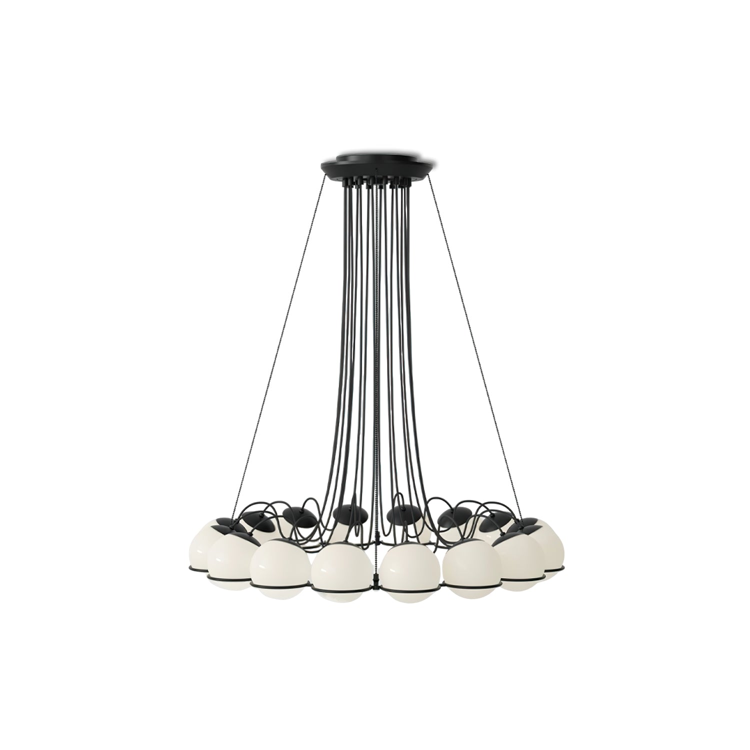 Le Sfere Modern Chandelier - Elegant Crystal Glass Ceiling Light Fixture for Dining Room, Living Room & Bedroom | Perfect for Home Decor & Interior Design