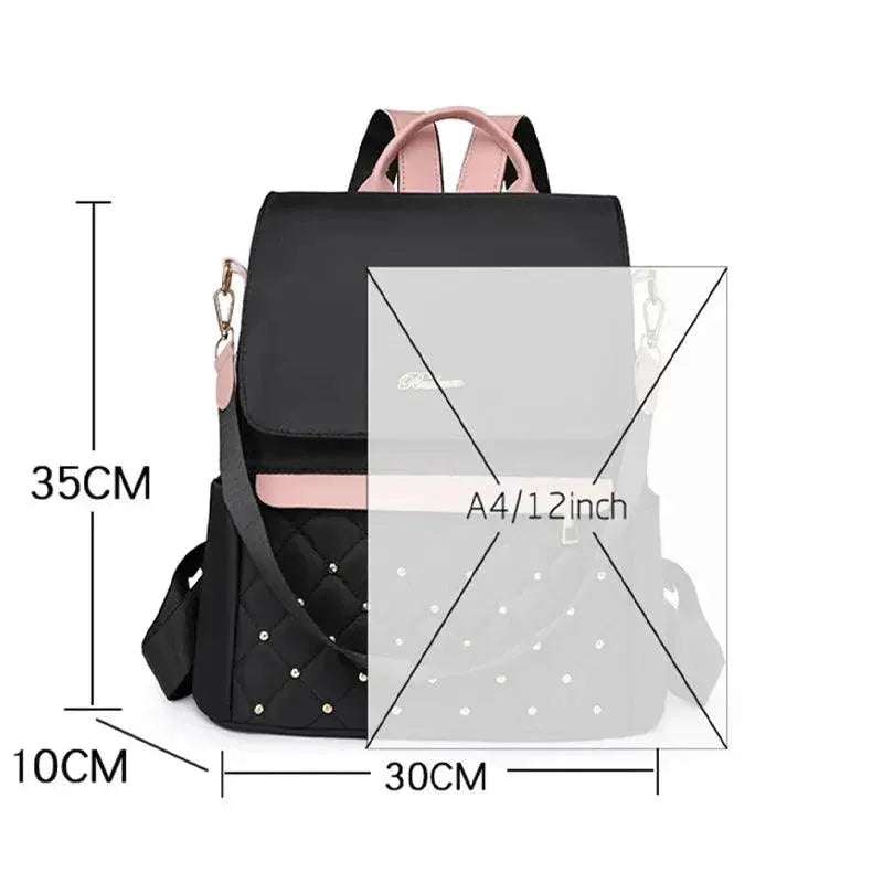 Vintage Soft Leather Women's Shoulder Backpack - Stylish & Durable Handbag for Work, Travel & Daily Use