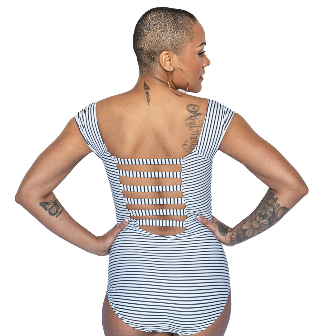 Bardot Women's One Piece Swimsuit - Sexy High Cut Bathing Suit with Tummy Control for Beach, Pool & Vacation | Plus Size Swimwear for Summer