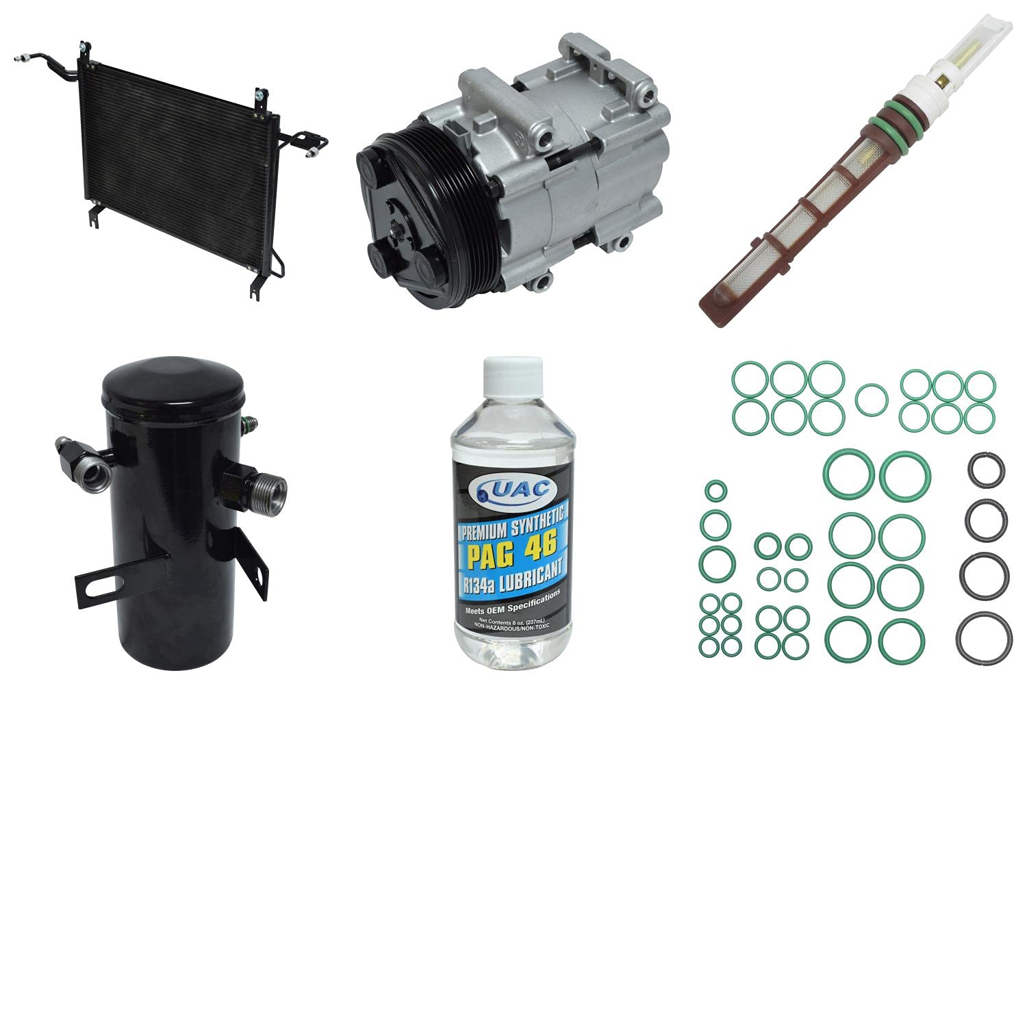 HVAC A/C Compressor-Condenser Replacement Kit for Car & Truck - Compatible with Multiple Vehicle Models - Perfect for DIY Auto Repair & Maintenance