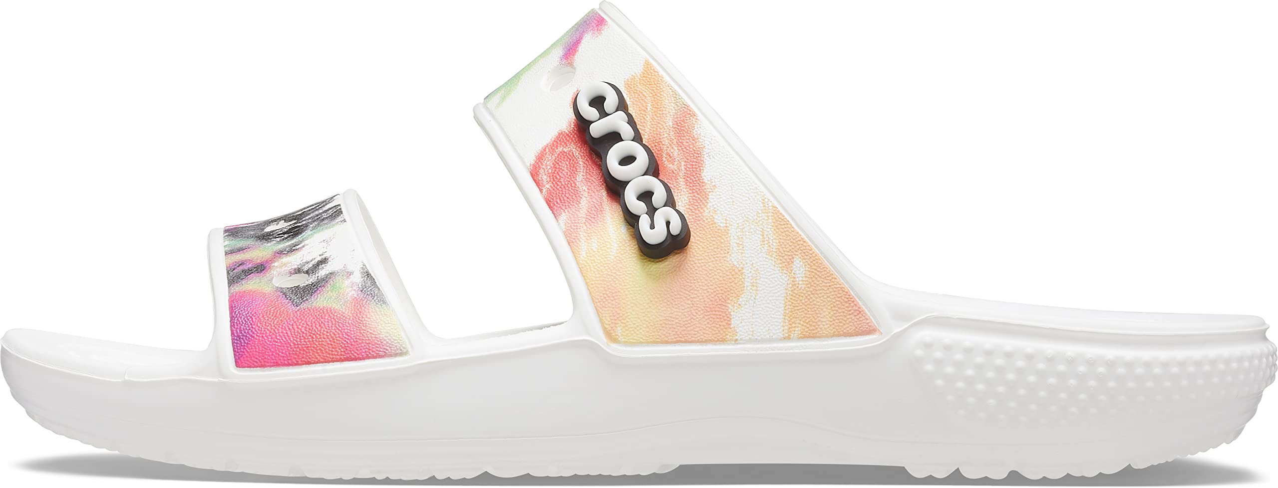 Crocs Unisex Classic Tie Dye Slide Sandals for Men & Women - Comfortable Two-Strap Beach Shoes for Pool, Garden, and Casual Wear