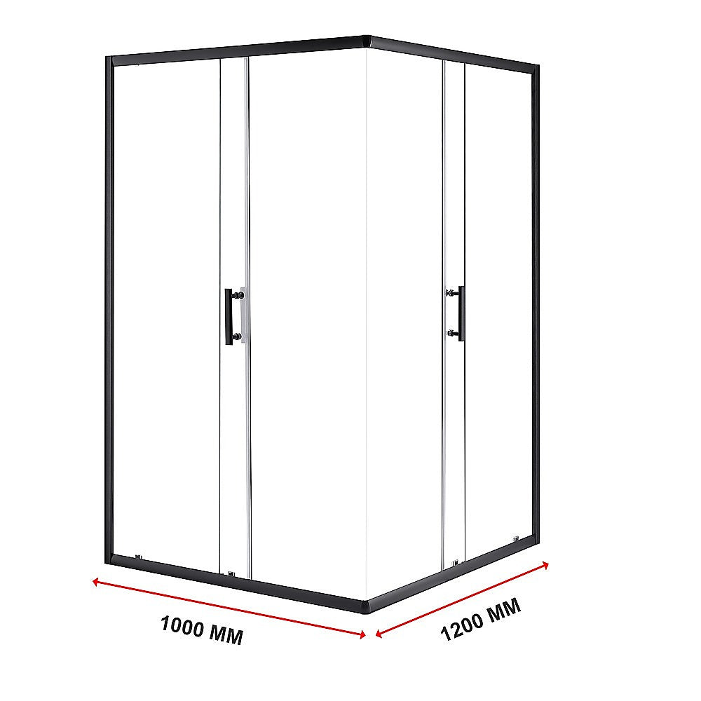 Della Francesca 1000 x 1200mm Sliding Door Shower Screen - Tempered Nano Safety Glass for Bathroom, Waterproof & Durable - Perfect for Modern Home, Hotel, and Spa Bathroom Renovation