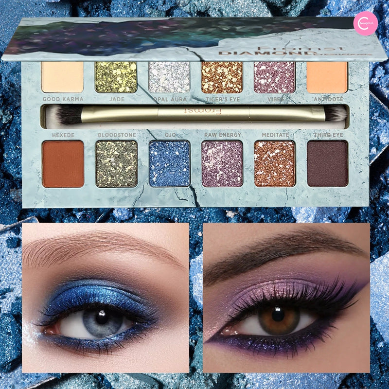 FROMST High Pigment 12 Color Eyeshadow Palette - Long Lasting Matte & Shimmer Makeup Set for Party, Wedding & Everyday Wear