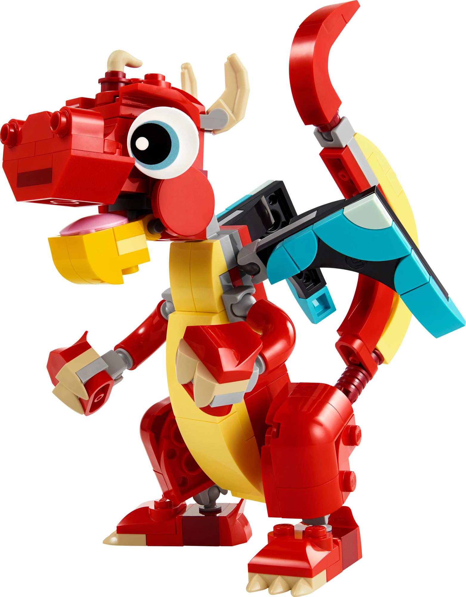 LEGO Creator 3-in-1 Red Dragon Building Toy Set - Transforms into Fish & Phoenix - Creative STEM Toy Gift for Kids Ages 6+ (31145) - Perfect for Imaginative Play, Birthday Gifts & Dragon Lovers