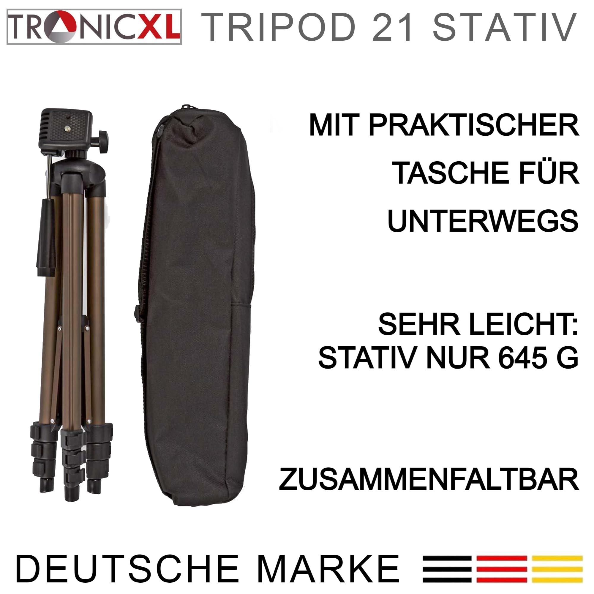 TronicXL Tripod21P Universal Projector Mount - Compatible with BenQ, Asus, Acer, Epson, Sony, Panasonic, Philips, WiMiUS, TOUMEI, Merisny, QKK, OTHA & Android Projectors - Perfect for Home Theater, Office Presentations & Outdoor Movie Nights