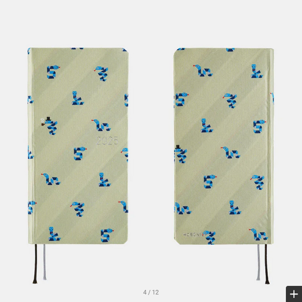 Hobonichi Weeks MEGA 2025 Planner - Hardcover Weekly Organizer with Bow & Tie Snake Design | English Edition | January Start | Monday Layout | Perfect for Journaling, Scheduling & Productivity Tracking