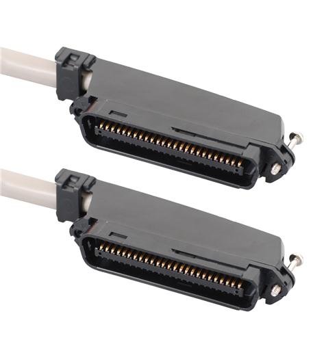 25-Pair Male to Male 90-Degree Angle 10-Foot Cable Assembly for Networking & Telecommunications - Perfect for Server Rooms, Data Centers, and Office Wiring