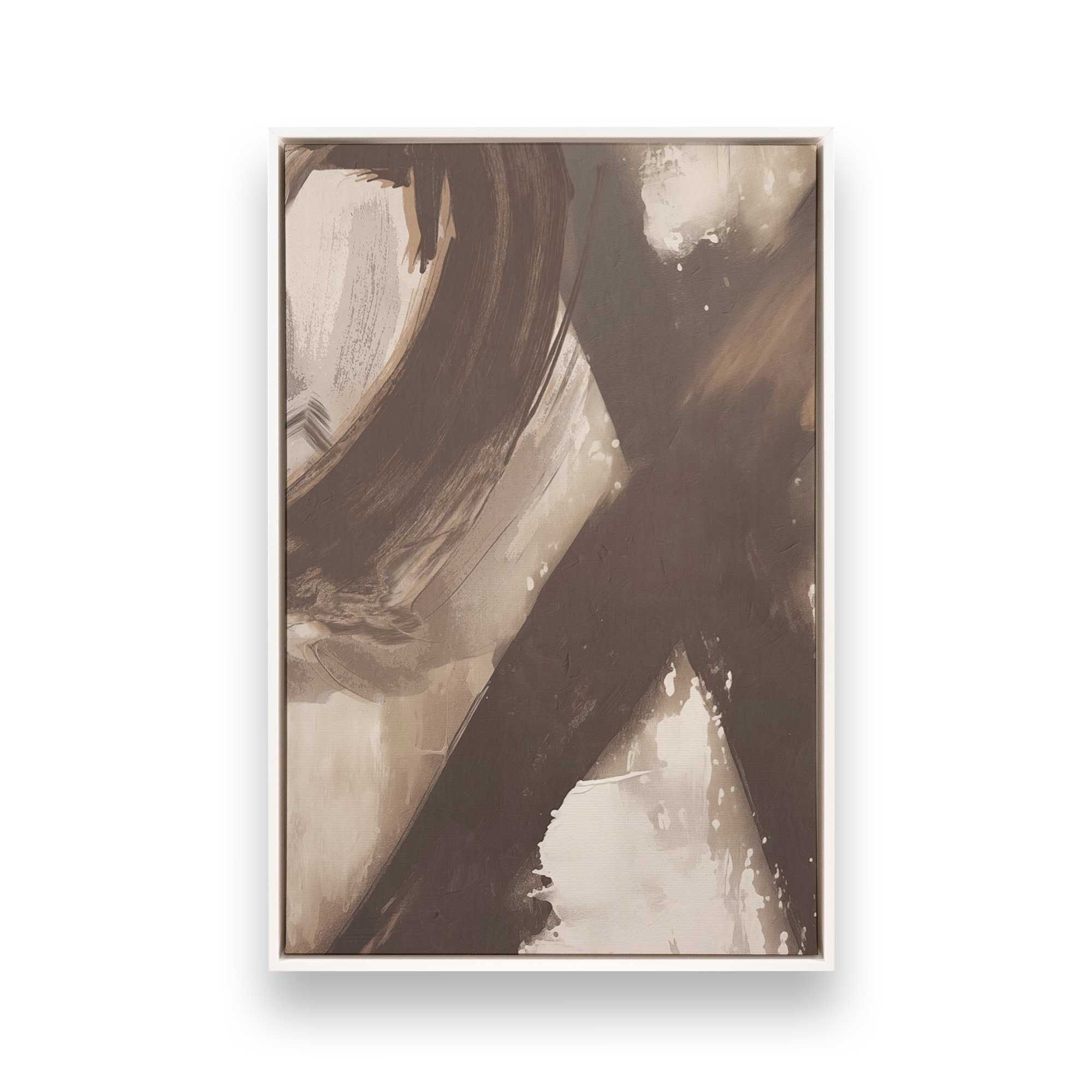 Abstract Sienna Swirl Canvas Wall Art - Set of 2 Modern Prints for Living Room & Bedroom Decor