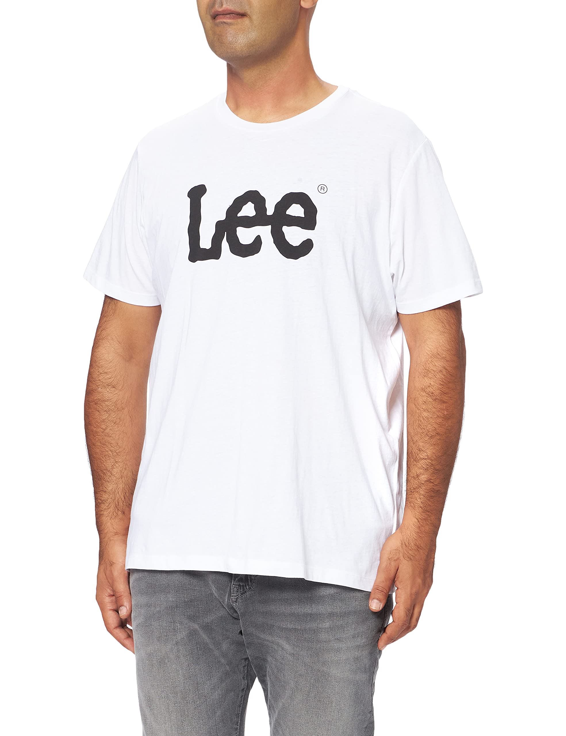 LEE Men's Logo Tee Shirt - Classic White Cotton T-Shirt for Casual Wear & Everyday Outfits | Perfect for Street Style, Weekend Looks & Layering Essentials