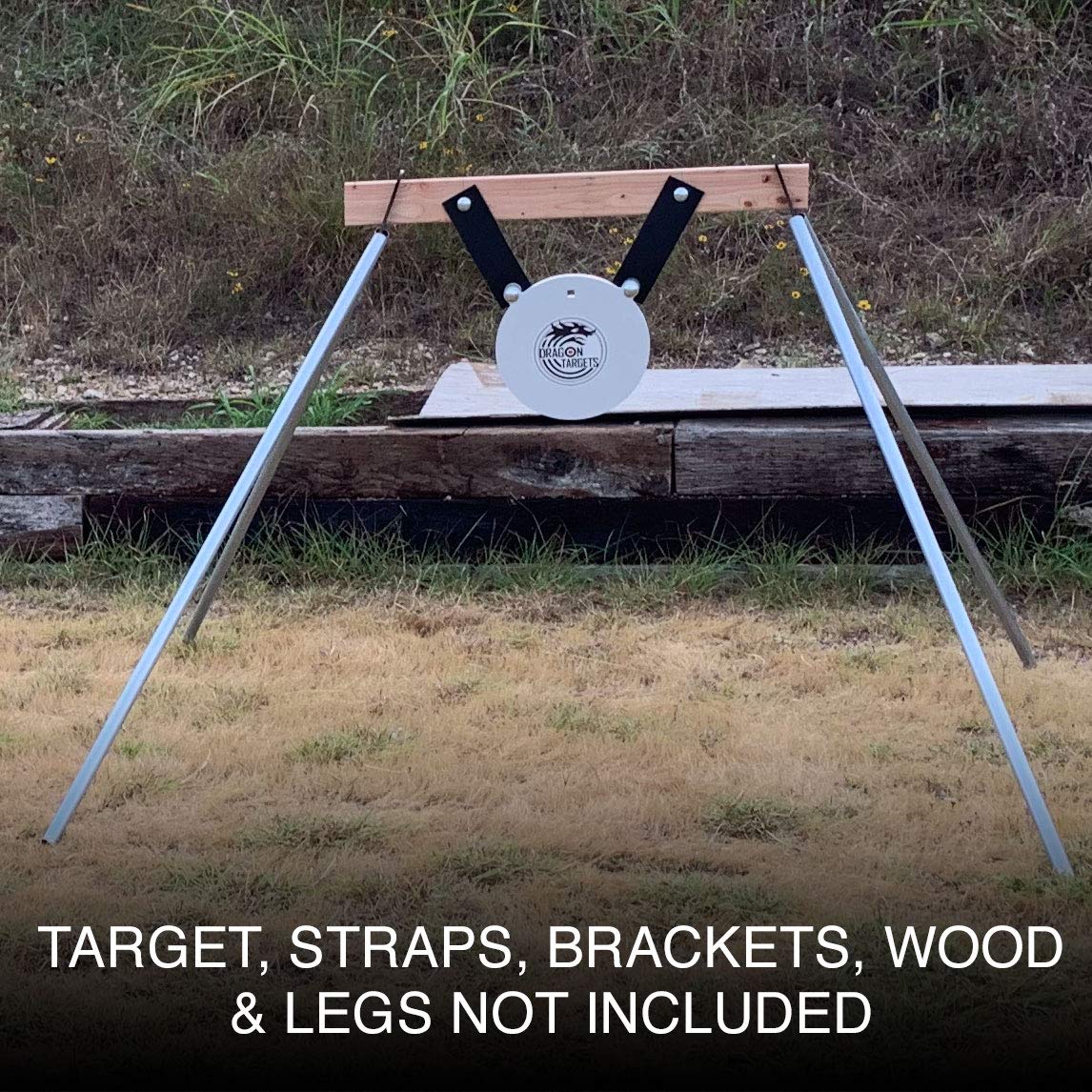 AR500 Steel Gong Hardware Kit - 4 Carriage Bolts, 2 Spacers, 4 Wing Nuts, 8 Washers | Perfect for Shooting Targets, Outdoor Range Setup & Tactical Training
