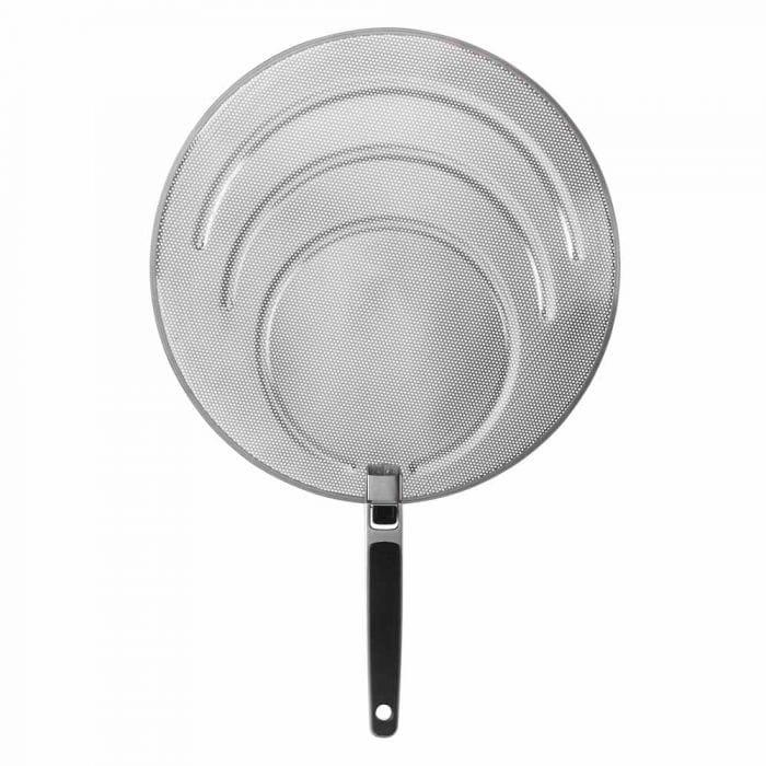 OXO Splatter Screen - 12-Inch Stainless Steel Splatter Guard for Frying Pans - Oil & Grease Splatter Protection for Stovetop Cooking - Perfect for Sautéing, Frying & Cooking Bacon