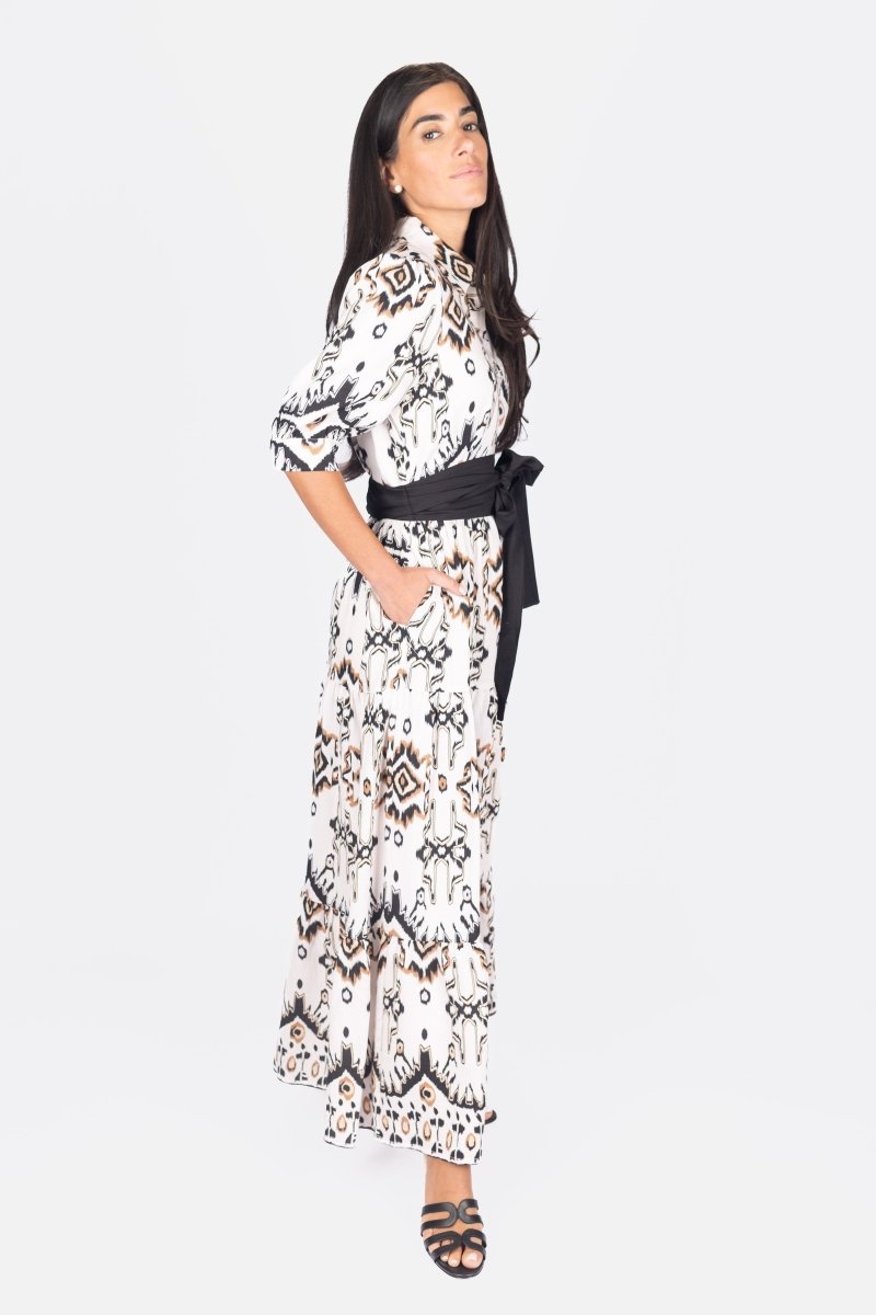 Marie Beige Dress for Women - Elegant Casual Summer Dress with Flowy Design | Perfect for Beach, Party, and Everyday Wear