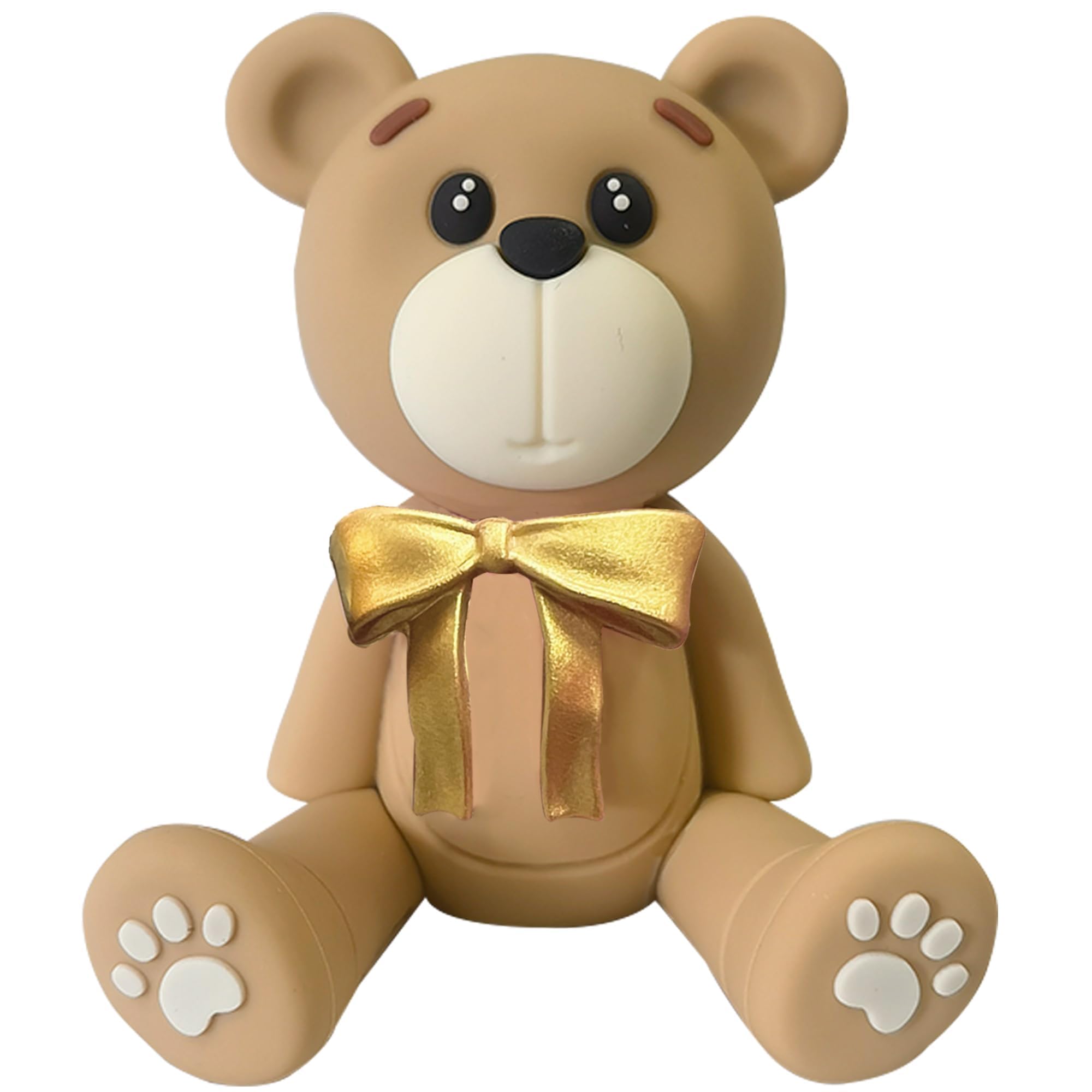3D White Bear Cake Toppers - Adorable Baby Shower & Birthday Party Decorations for Boys & Girls - Perfect for Baby Showers, First Birthdays, and Gender Reveal Parties