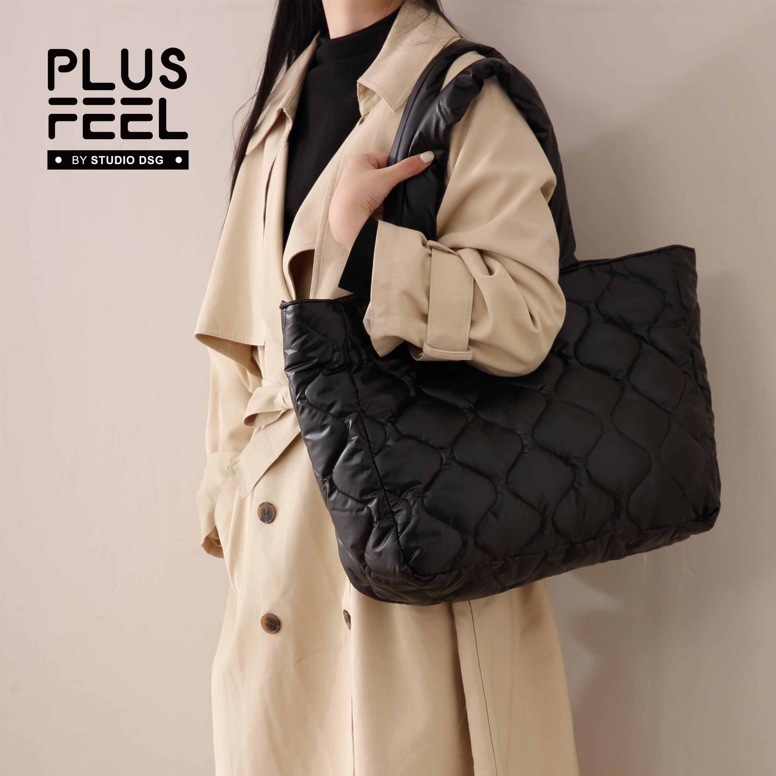 Puffy Bag for Women - Large Quilted Puffer Tote Bag with Zipper, Stylish Shoulder Handbag for Travel, Work & Daily Essentials | Perfect for Commuting, Shopping & Weekend Getaways