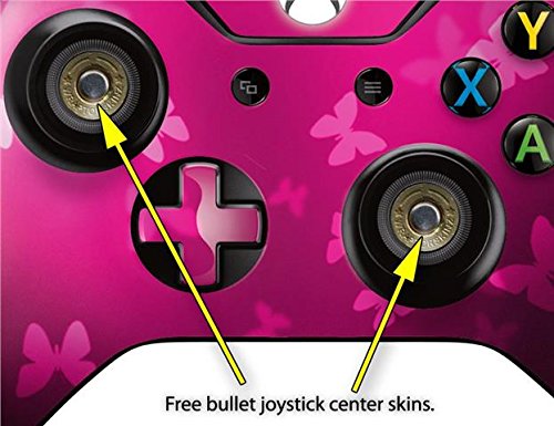 WraptorSkinz Vinyl Skin Wrap for XBOX One Original Wireless Controller - Bokeh Butterflies Hot Pink Design | Protective Decal Cover for Gaming, Customization & Style Enhancement