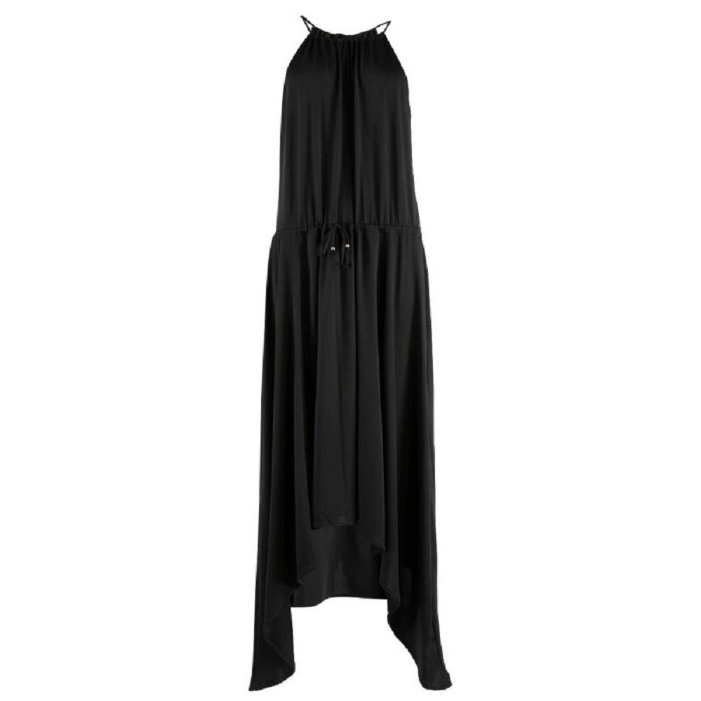 PilyQ Women's Black & Gold Beach Cover Up Dress - Stylish Swimwear Cover Up for Pool, Beach, and Vacation
