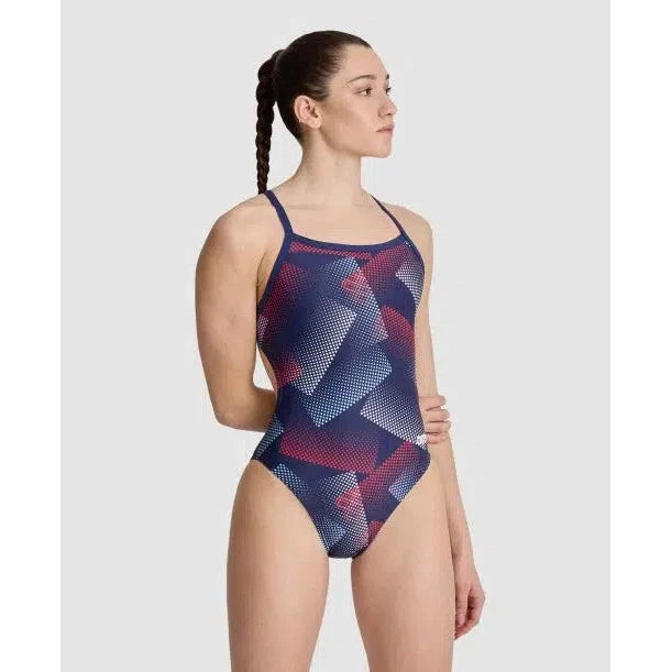 Halftone Challenge Back One Piece Swimwear - Stylish & Comfortable Bikini Top for Women - Perfect for Beach, Pool & Summer Vacations