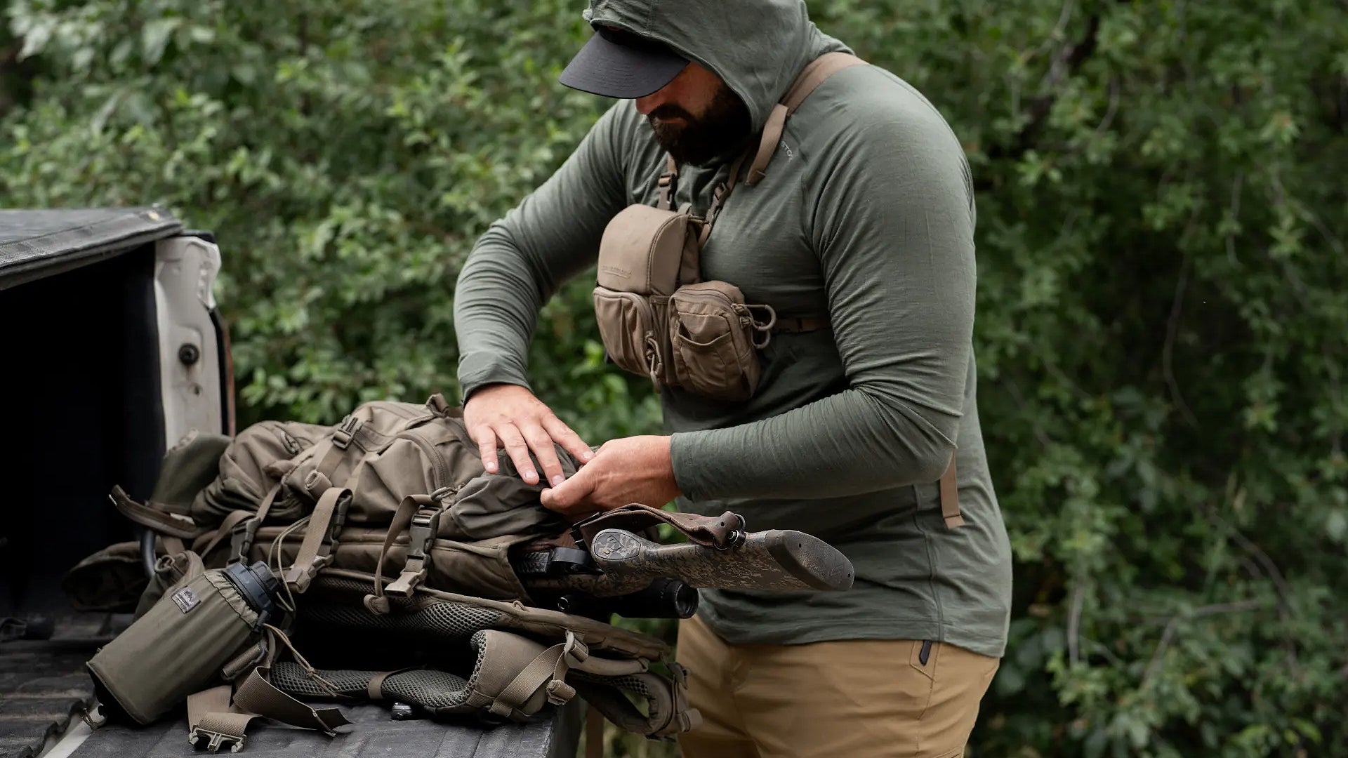 Eberlestock Lochsa Merino Zip Hoody - Quick Dry & Moisture Wicking Performance Hoodie for Hiking, Camping & Outdoor Activities