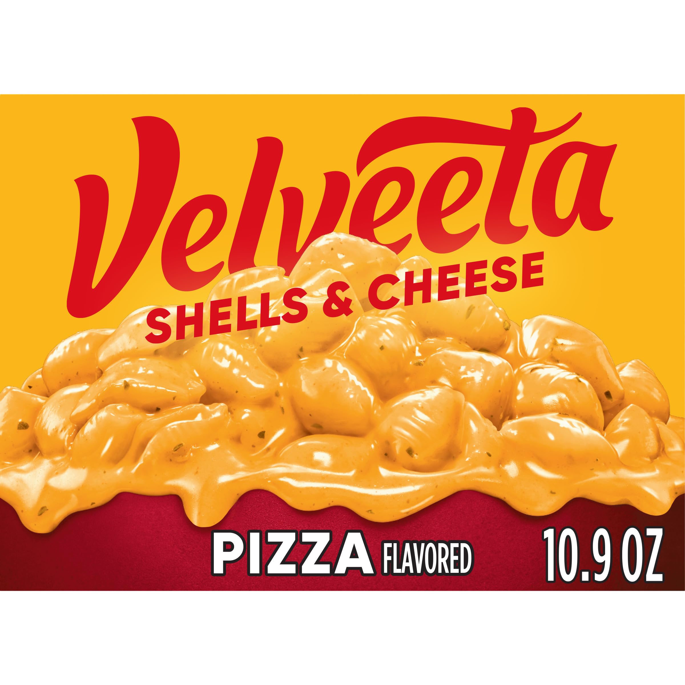 Velveeta Pizza Flavored Shells & Cheese - 10.9 oz Box with Shell Pasta, Cheese Sauce & Seasoning | Easy Microwave Meal for Kids & Family Dinners | Perfect for Quick Lunches, Snacks & Comfort Food