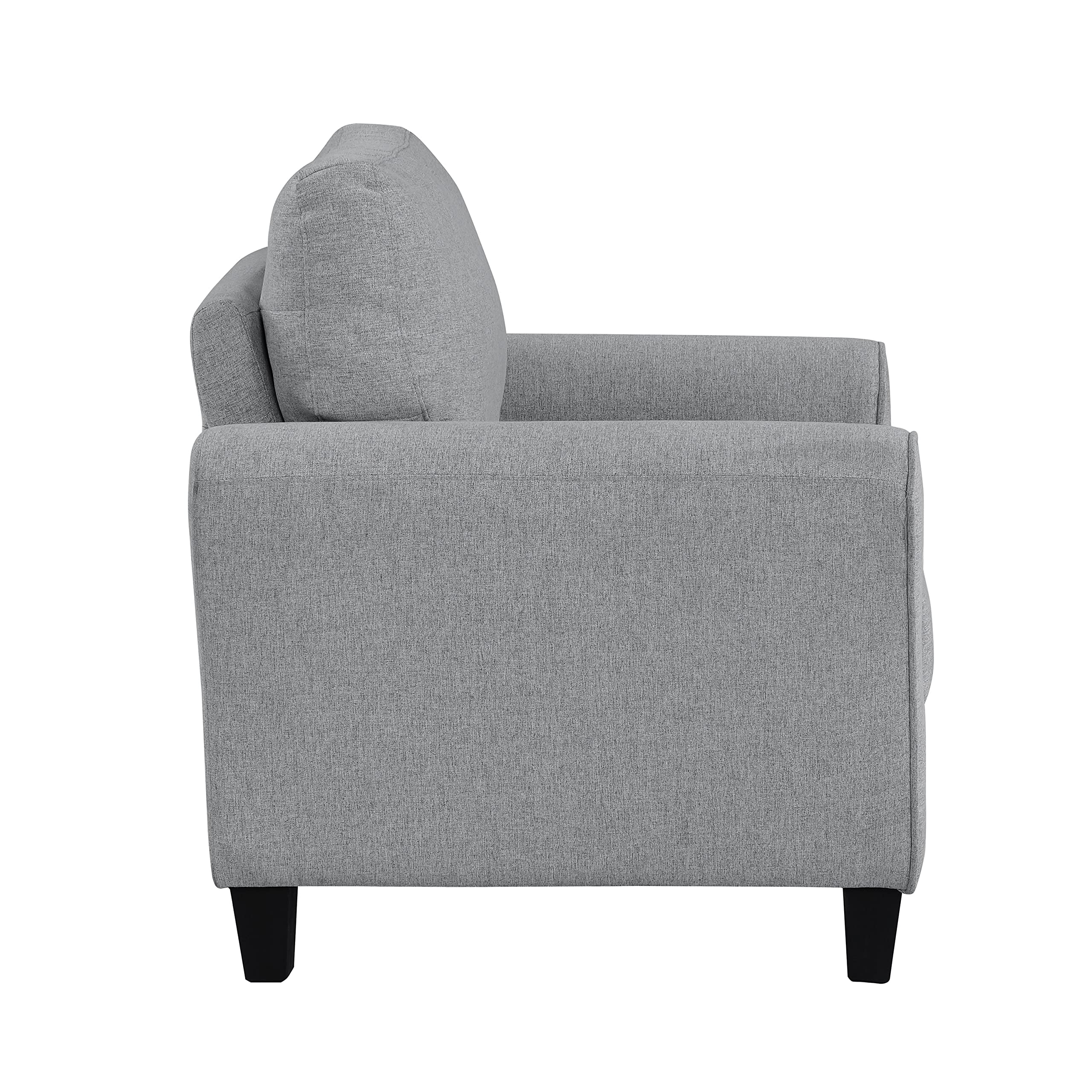 Lexicon Eloise Modern Loveseat Sofa for Living Room - Dark Gray Upholstered Fabric, Comfortable Small Couch for Apartments, Lounge & Cozy Spaces
