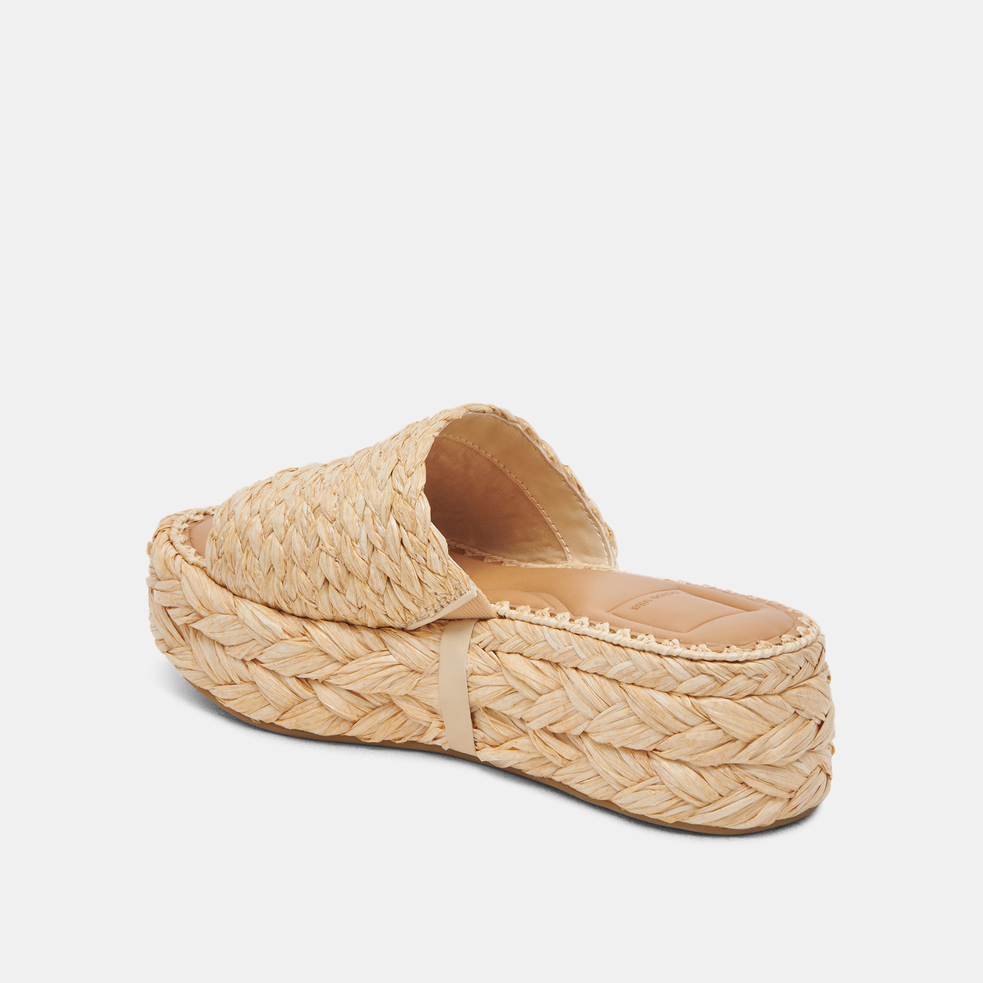 CHAVI WIDE SANDALS Light Natural Raffia - Comfortable Summer Beach Shoes for Women, Perfect for Vacation, Poolside & Casual Outings