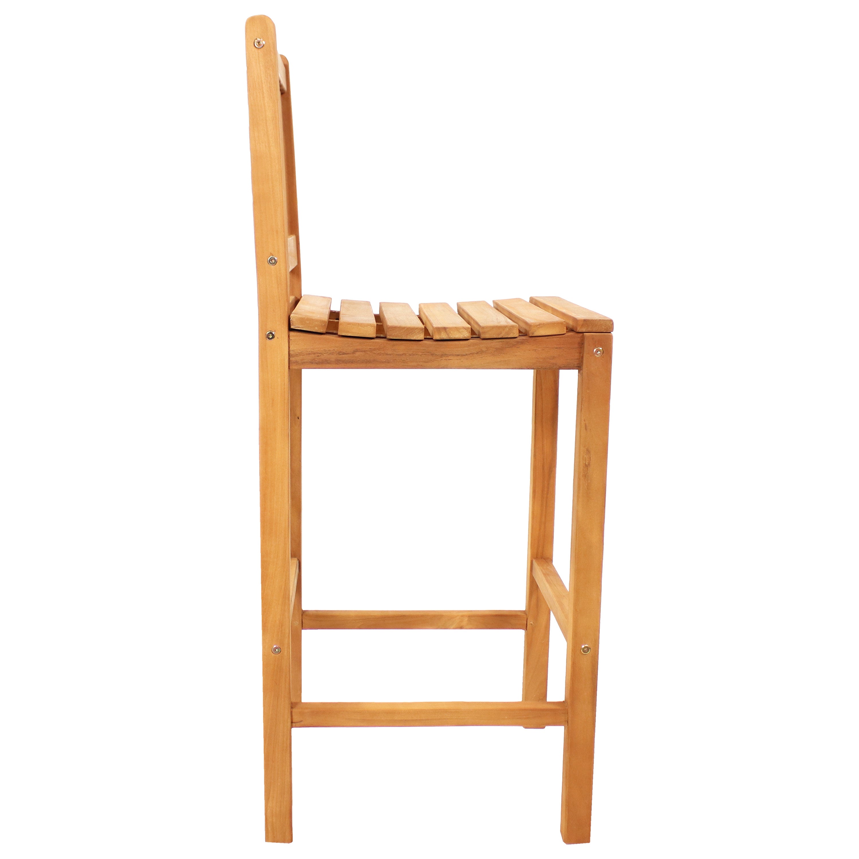 Premium Teak Wood Outdoor Bar Height Chair - 43