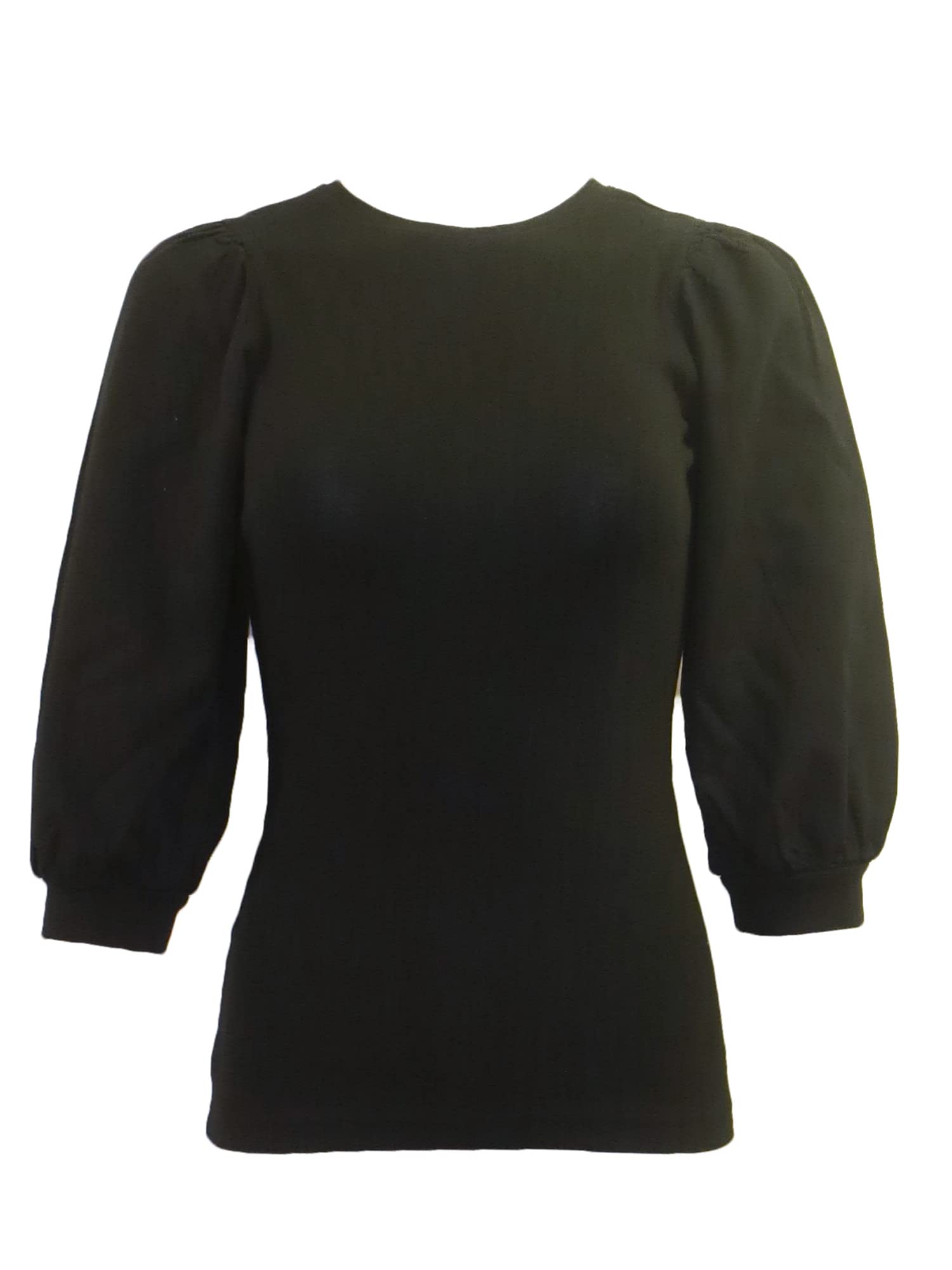 Hard Tail 3/4 Puff Sleeve Voile Top (Style VG-199) | Women's Flowy Blouse for Summer | Perfect for Beach Outings, Date Nights & Casual Wear