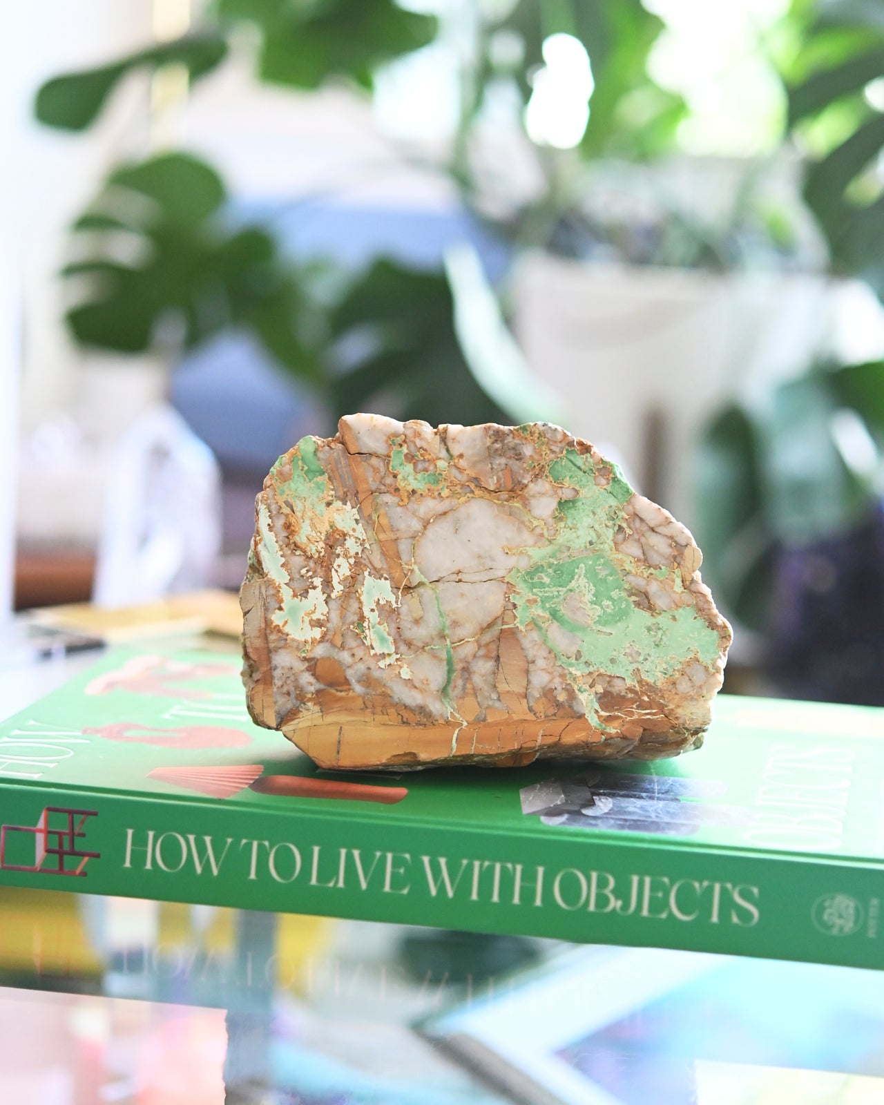 Natural Australian Variscite Stone with Polished Face - 4lbs Raw Crystal Specimen for Jewelry Making, Meditation & Home Decor